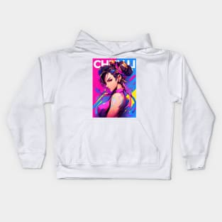 NEO NIGHT - CHUN LI | Street Fighter Gaming Anime Manga Pop Art Culture Artwork | PROUD OTAKU Kids Hoodie